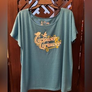 ThinkGeek womens's LG tee "Curiouser & Curiouser", Alice in Wonderland quote